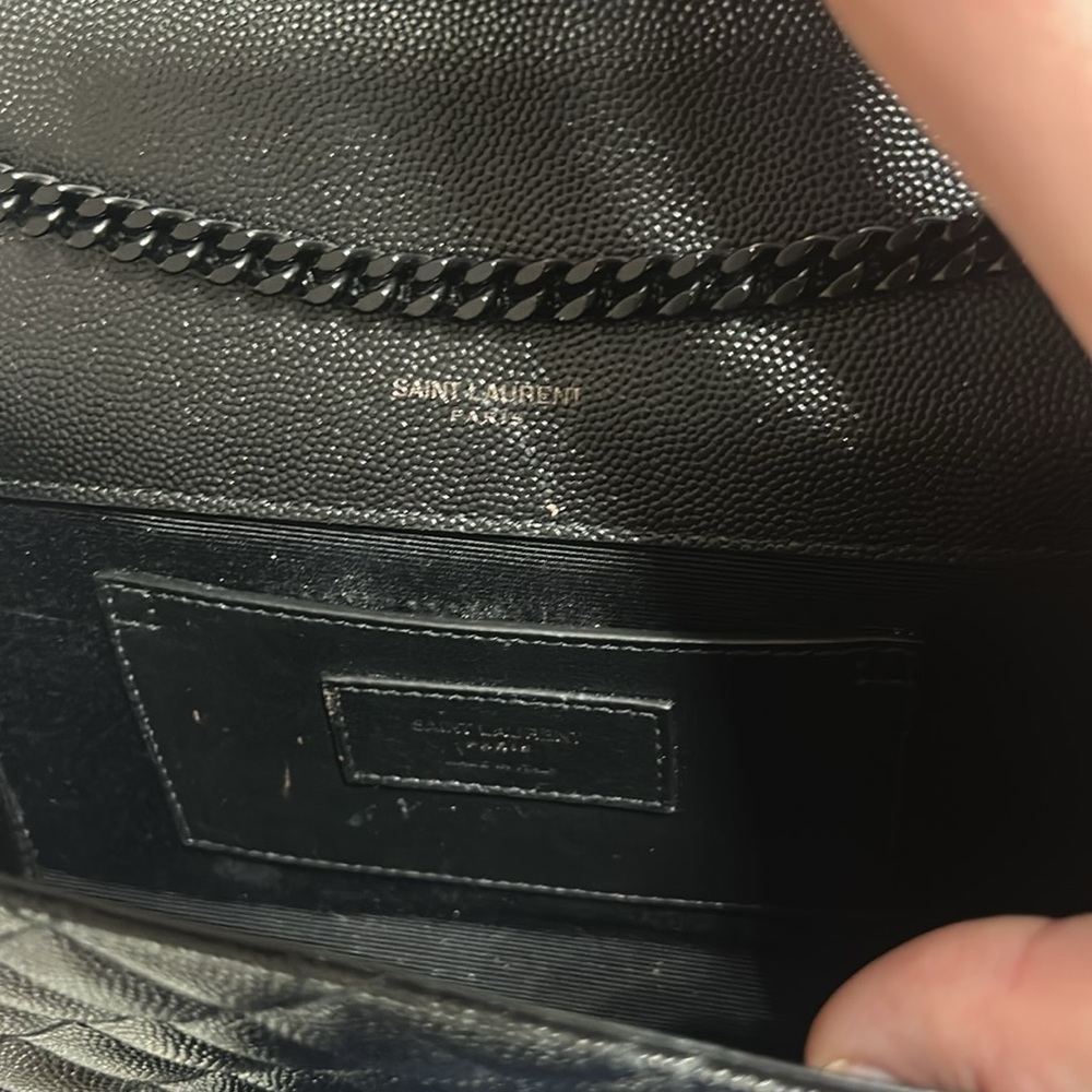 Saint Laurent Black Quilted Leather envelope Bag - Picture 5 of 8